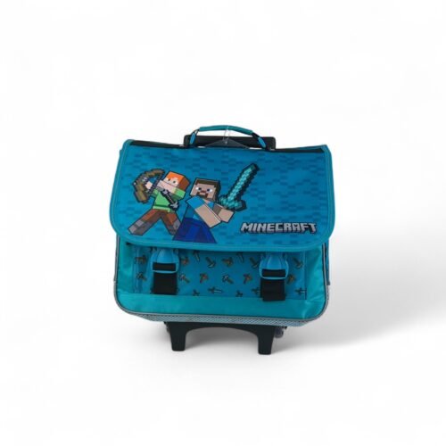 Cartable à roulettes 38 cm MINECRAFT 38x31x16cm